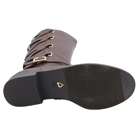 Thalia Sodi Women Veronika Knee High Riding Boots Size US 6M Brown Faux Leather - Picture 5 of 5